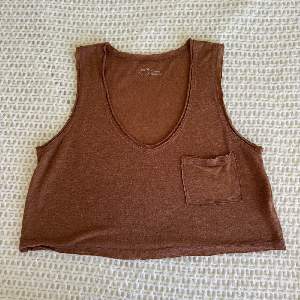 Aerie Brown Tank Top